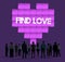 Find Love Heart Technology Graphic Concept