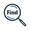 Find, magnifying glass, search icon