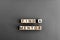 Find a mentor - phrase from wooden blocks with letters