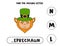 Find missing letter with cartoon leprechaun. Spelling worksheet.