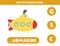 Find missing letter with cartoon submarine. Spelling worksheet.