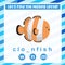 Find the missing letter cute cartoon clownfish worksheet for kids learning sea animals in English. Educational alphabetic game.