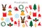 Find pairs of identical pictures, fun education game with christmas theme for children, preschool worksheet activity for kids,