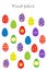 Find pairs of identical pictures, fun education game with easter eggs for children, preschool worksheet activity for kids, task