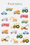 Find pairs of identical pictures, fun education game with transport theme for children, preschool worksheet activity for kids,