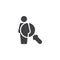 Find Person magnifying glass vector icon