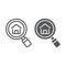 Find Real Estate Company line and glyph icon