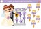 Find the right key for the lock. Wedding matching activity for children. Marriage ceremony education quiz worksheet for kids for