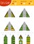 Find the right part. Cut and glue game for children. Triangles