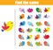 Find the same pictures children educational game