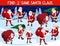 Find same Santa game, Christmas activity for kids