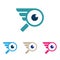 Find Search Spy Wing Flying Magnifying Glass Logo