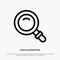 Find, Search, View, Glass Line Icon Vector