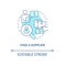 Find supplier turquoise concept icon