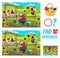 Find ten differences of farmer on field, kids game