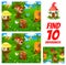 Find ten differences in gnome village kids quiz