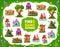 Find two same cartoon fairy houses kids riddle