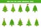 Find two the same Christmas fir trees. Logical worksheet