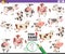 Find two same cows educational game for children