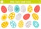 Find two same eggs. Easter matching activity for children. Funny spring educational logical quiz worksheet for kids. Simple