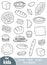 Find two the same pictures, game for children. Set of bakery products