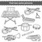 Find two same pictures. Vector set of musical instruments