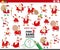 Find two same Santa Claus characters educational task