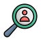 Find user, magnifier Vector Icon which can easily modify