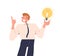 Finding brilliant idea vector concept