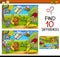 Finding differences game cartoon