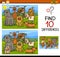 Finding differences game cartoon