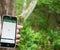 Finding geocache with mobile phone app