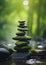 Finding Harmony: The Art of Balancing Rocks in a Serene Garden S