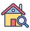 Finding house Isolated Vector icon which can easily modify or edit