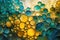 Fine Art Pointillism seaglass golden streams abstract