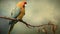 Fine Art Portraiture Of A Parrot On A Tree Branch