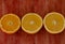 Fine art still life with oranges on wooden table