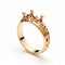 Fine And Detailed Crown Ring Set In Yellow Gold