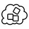Fine motor skills icon outline vector. Game toy