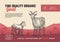 Fine Quality Organic Goat. Abstract Vector Meat Packaging Design or Label. Modern Typography and Hand Drawn Goat with