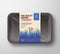 Fine Quality Organic Sheep. Abstract Vector Meat Plastic Tray Container with Cellophane Cover. Vertical Packaging Design