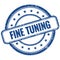 FINE TUNING text on blue grungy round rubber stamp