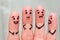 Finger art of people. The concept of group of people with different personalities.