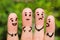 Finger art of people. concept of people with different personalities.