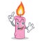 Finger candle character cartoon style