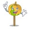 Finger candy apple mascot cartoon
