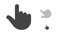 Finger click, hand click icon