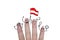 Finger concept cheer up team football with holds up flag Austria