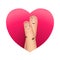 Finger copule in love hugging