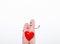 Finger couple dreaming of romantic love at valentine`s day